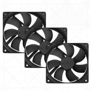 Kit 3 Fan 120mm Black/ Ko Led