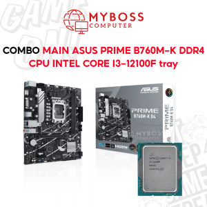 Combo Mainboard ASUS PRIME B760M-K D4 + CPU I3-12100F Tray
