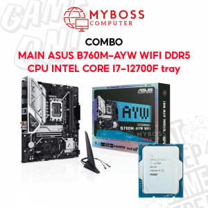 Combo Mainboard ASUS B760M-AYW WIFI DDR5 + CPU I7-12700F Tray