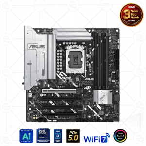 Mainboard ASUS PRIME Z890M-PLUS WIFI DDR5 (Intel Z890, Socket 1851, m-ATX, 4 khe RAM DDR5, WIFI + Bluetooth)