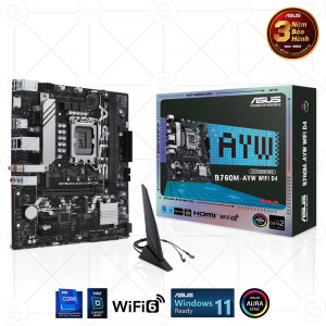 Mainboard ASUS B760M-AYW WIFI D4 (Intel B760, Socket 1700, m-ATX, 2 khe RAM DDR4, WIFI + Bluetooth)