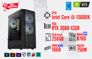 Bộ PC I5-13600K/ Ram 16G DDR5/ SSD Nvme 256G/ VGA RTX 3060 12GB