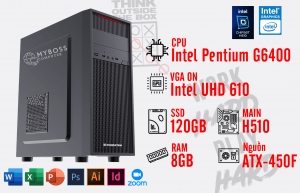 BỘ PC OFFICE G6400 - RAM 8G - SSD 120G - VGA UHD 610