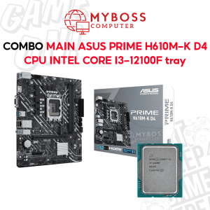 Combo Mainboard ASUS PRIME H610M-K D4 + CPU I3-12100F Tray