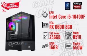 Bộ PC I5-10400F/ Ram 16G/ SSD Nvme 256G/ VGA RX 6600 8GB