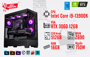 Bộ PC I9-13900K/ Ram 16G/ SSD Nvme 256G/ VGA RTX 3060 12GB