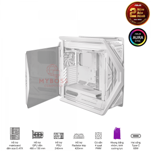 Vỏ Case ASUS ROG Hyperion GR701 White Edition