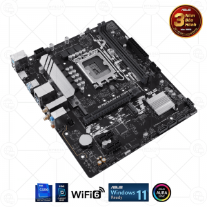 Mainboard ASUS B760M-AYW WIFI D4 (Intel B760, Socket 1700, m-ATX, 2 khe RAM DDR4, WIFI + Bluetooth)