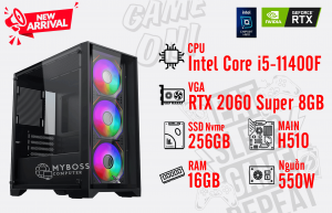 Bộ PC I5-11400F/ Ram 16G/ SSD Nvme 256G/ VGA RTX 2060 Super 8GB